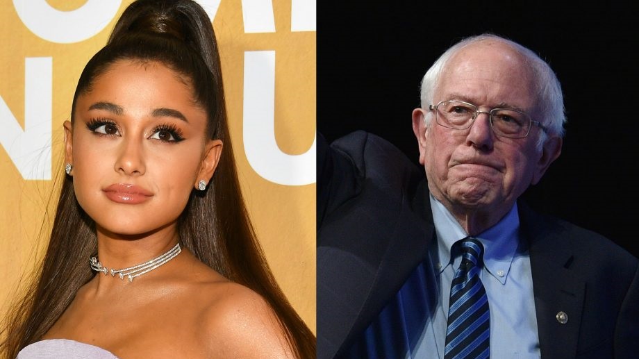 Bernie Sanders attends Ariana Grande concert